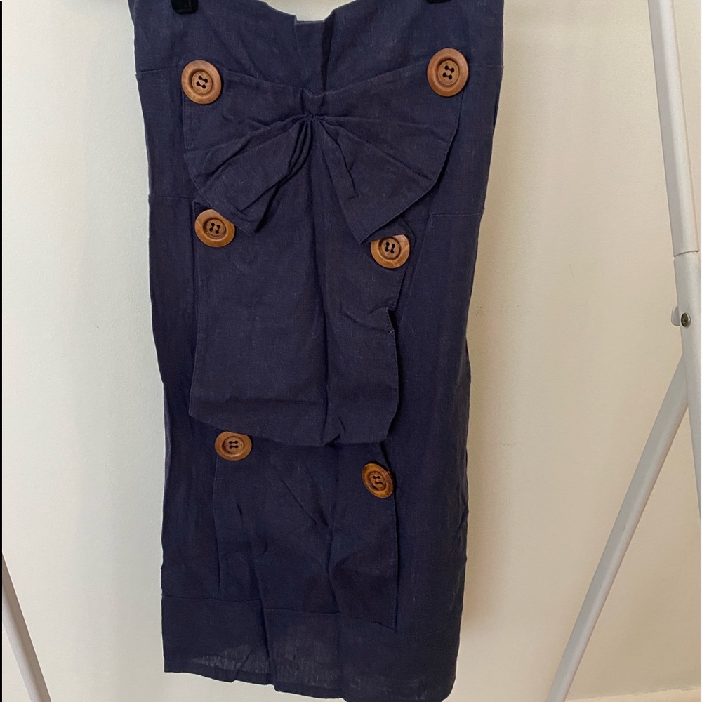 Dark Denim Strapless Dress Size Small